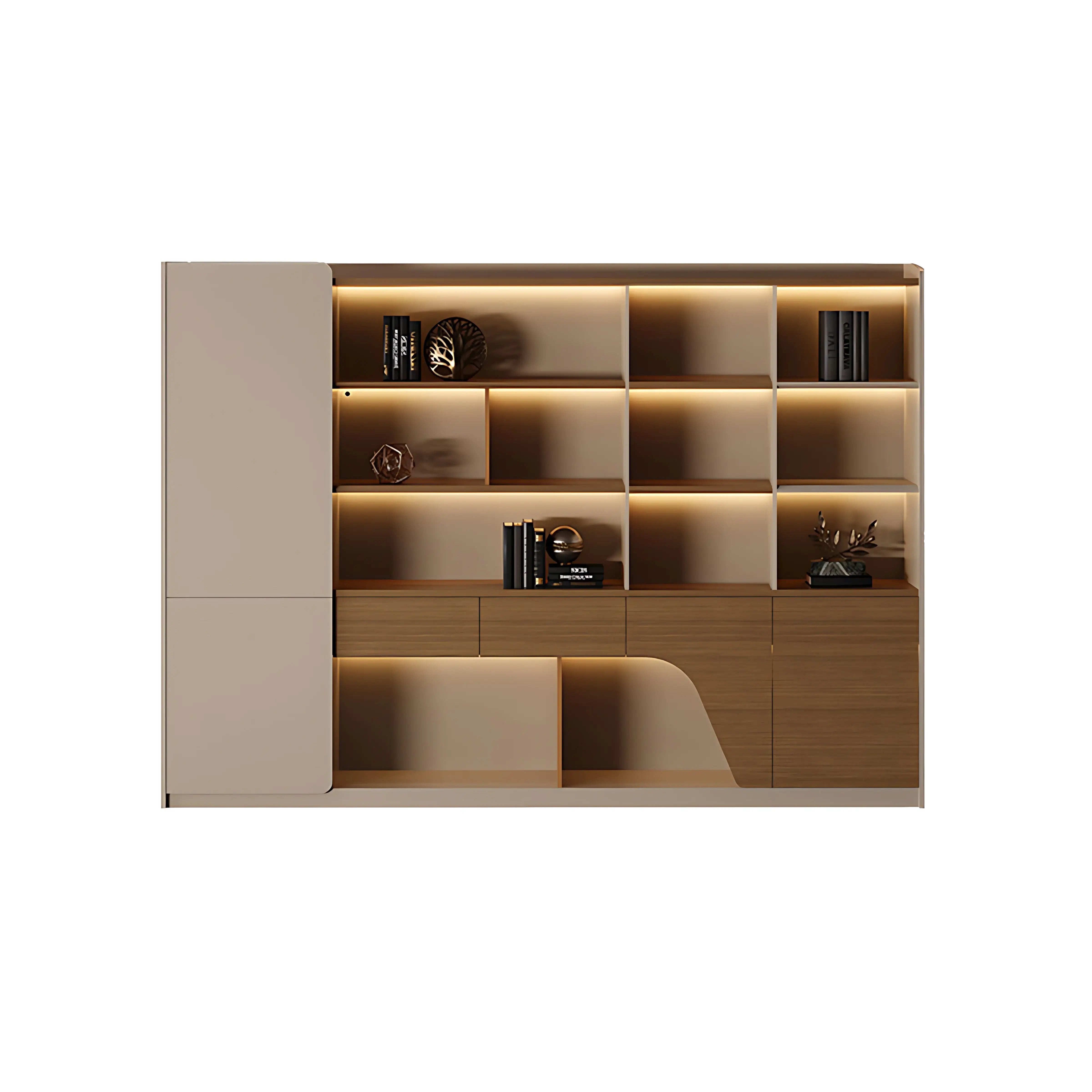 Modern LED Display Cabinet Office Bookshelf ANZHAP-WJG-2157-mianpictures 1