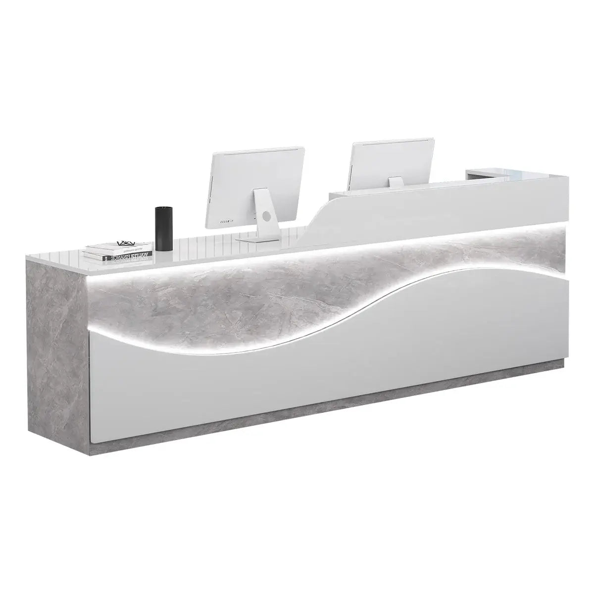 Modern Large White Reception Desk with LED Salon Office Front Desk ANZHAP-JDT-2226-mainpictures 21