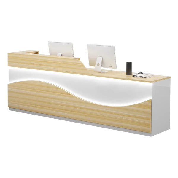 Modern Large White Reception Desk with LED Salon Office Front Desk ANZHAP-JDT-2226-mainpictures 23