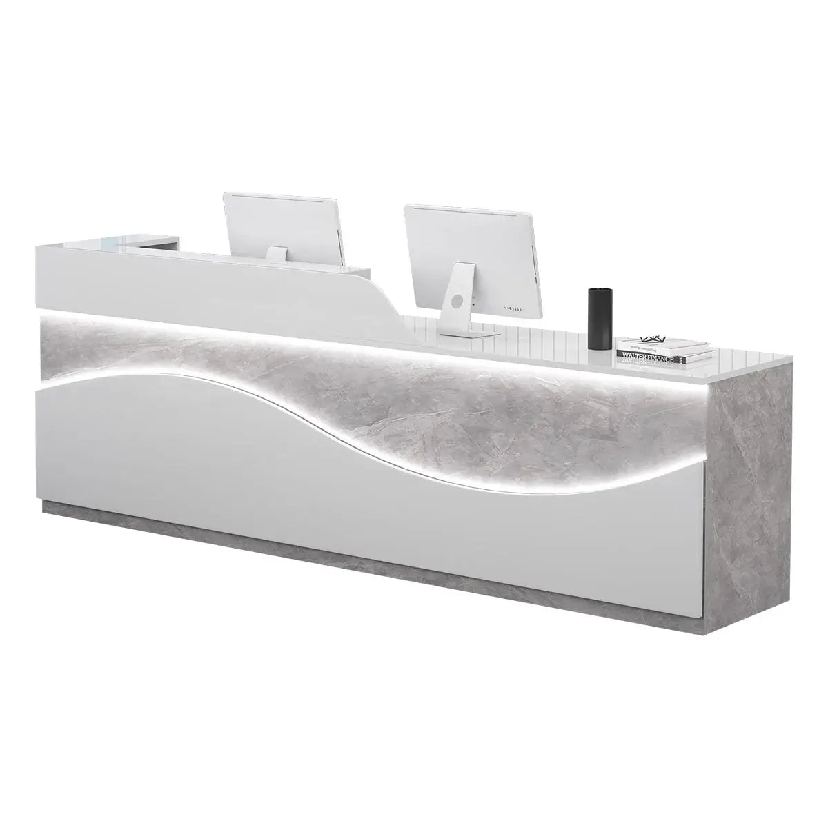 Modern Large White Reception Desk with LED Salon Office Front Desk ANZHAP-JDT-2226-mainpictures 26