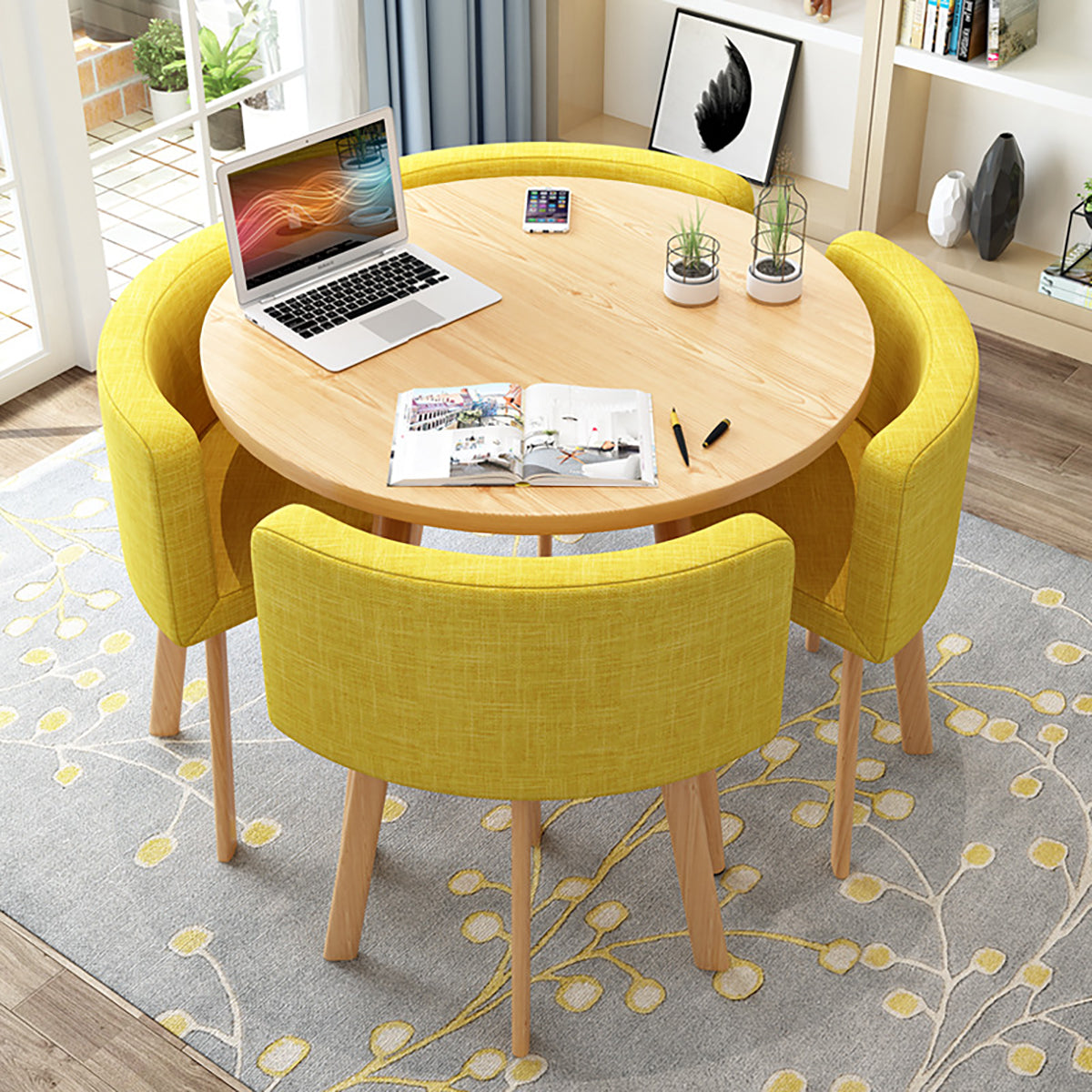 Modern Nesting Table and Chairs for Boutique Office Breakrooms - ANZHAP JDZH-009 Main picture-01