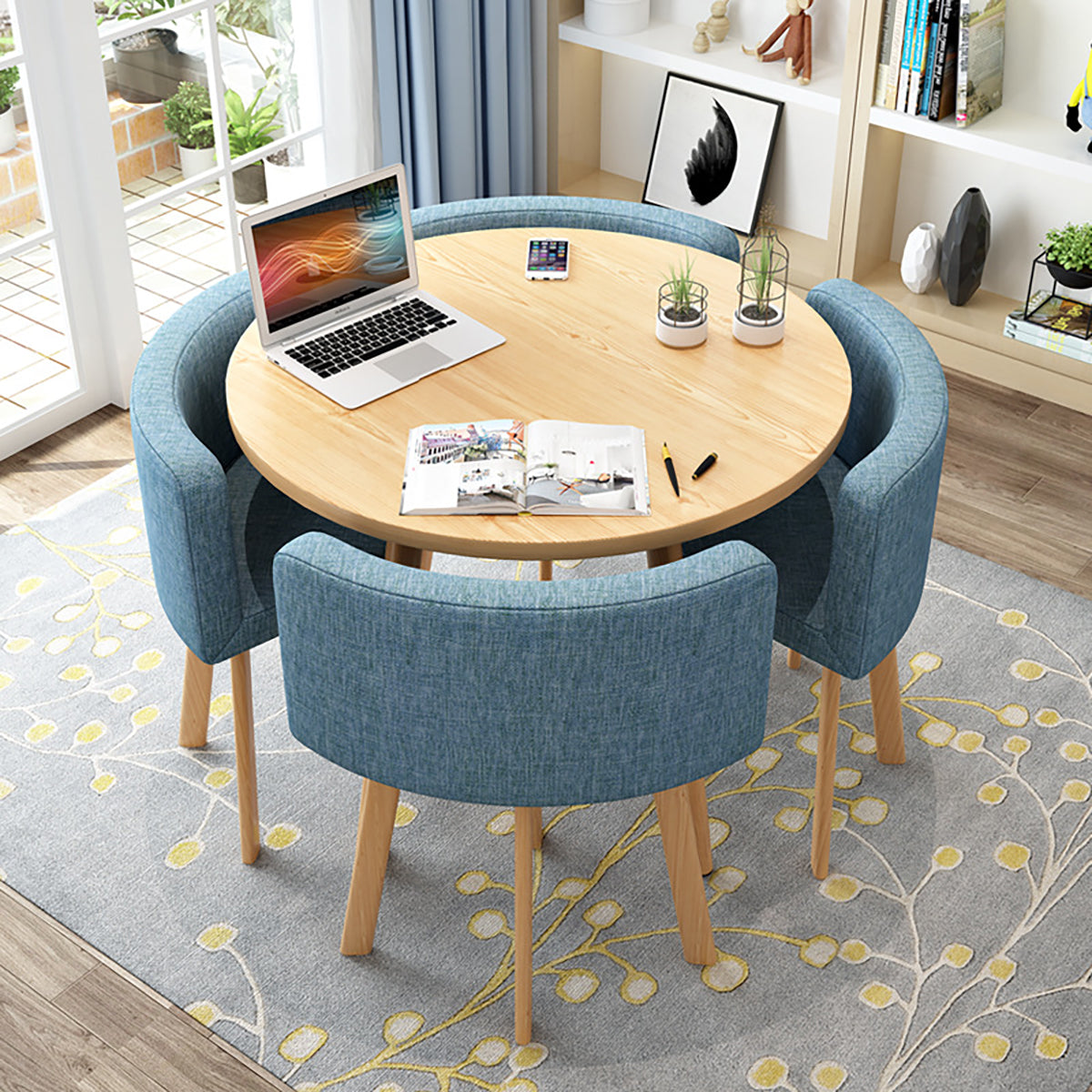 Modern Nesting Table and Chairs for Boutique Office Breakrooms - ANZHAP JDZH-009 Main picture 02