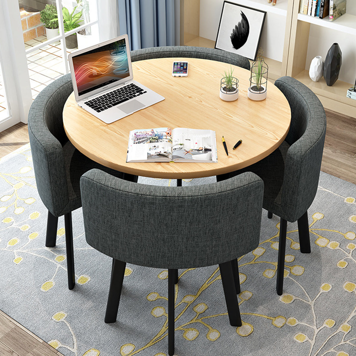 Modern Nesting Table and Chairs for Boutique Office Breakrooms - ANZHAP JDZH-009 Main picture 04