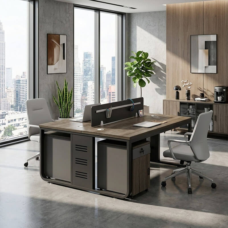 Modern Oak Office Table - Aesthetic Minimalist PC Desk ANZHAP-YGZ-1088-mainpictures2
