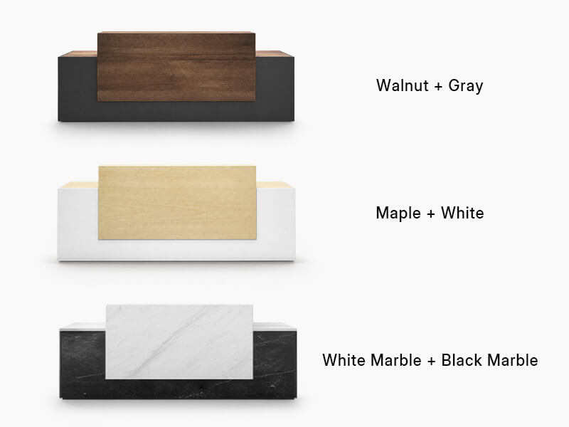 Modern Reception Counter with Storage for Professional Offices - Color Options