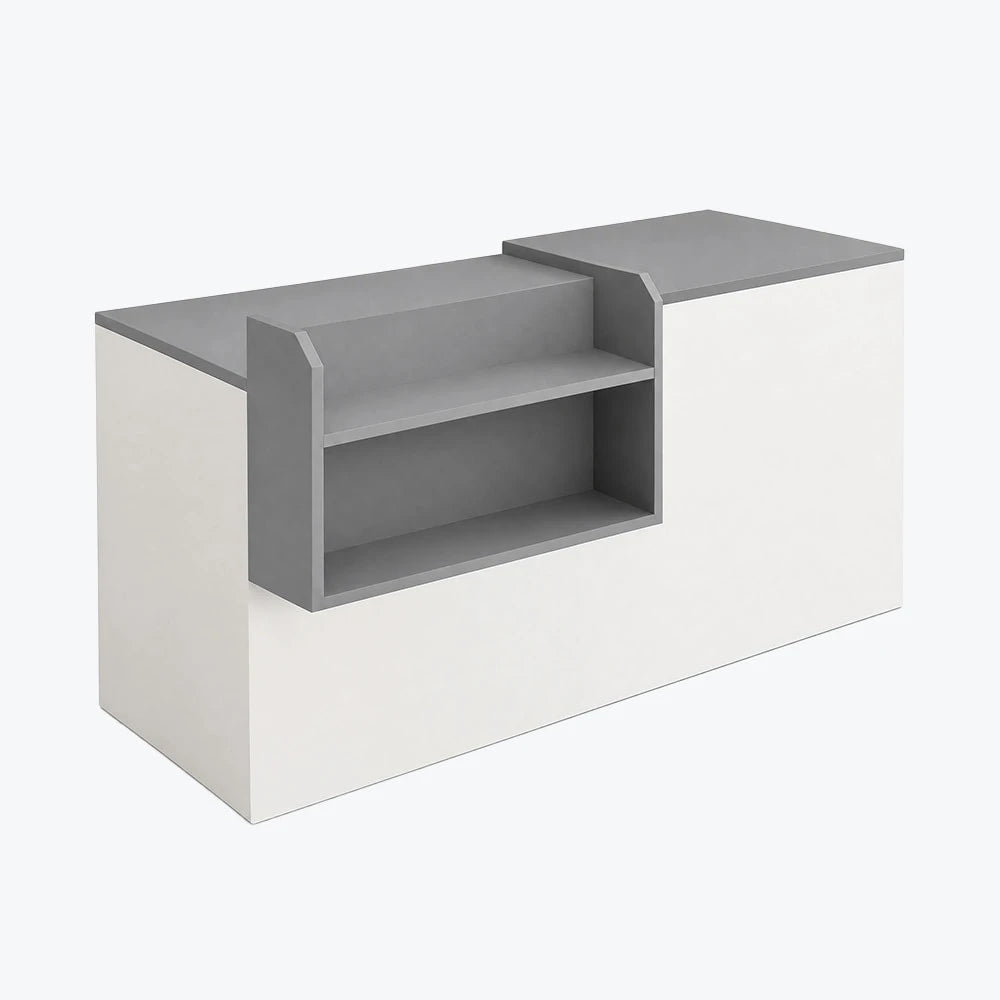 Modern Retail Checkout Counter with Display Shelf Affordable Sales Desk ANZHAP-JDT-2043-mainpictures1