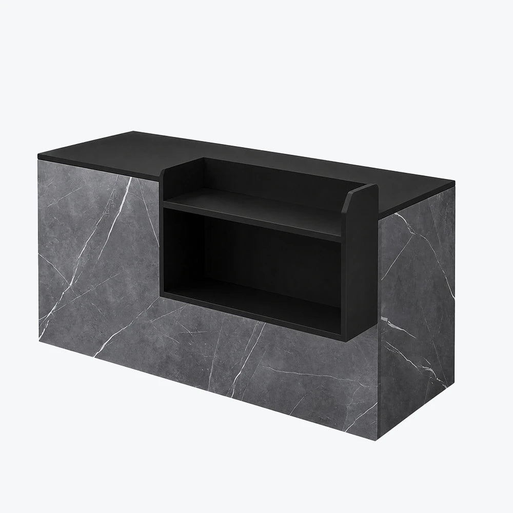 Modern Retail Checkout Counter with Display Shelf Affordable Sales Desk ANZHAP-JDT-2043-mainpictures 1