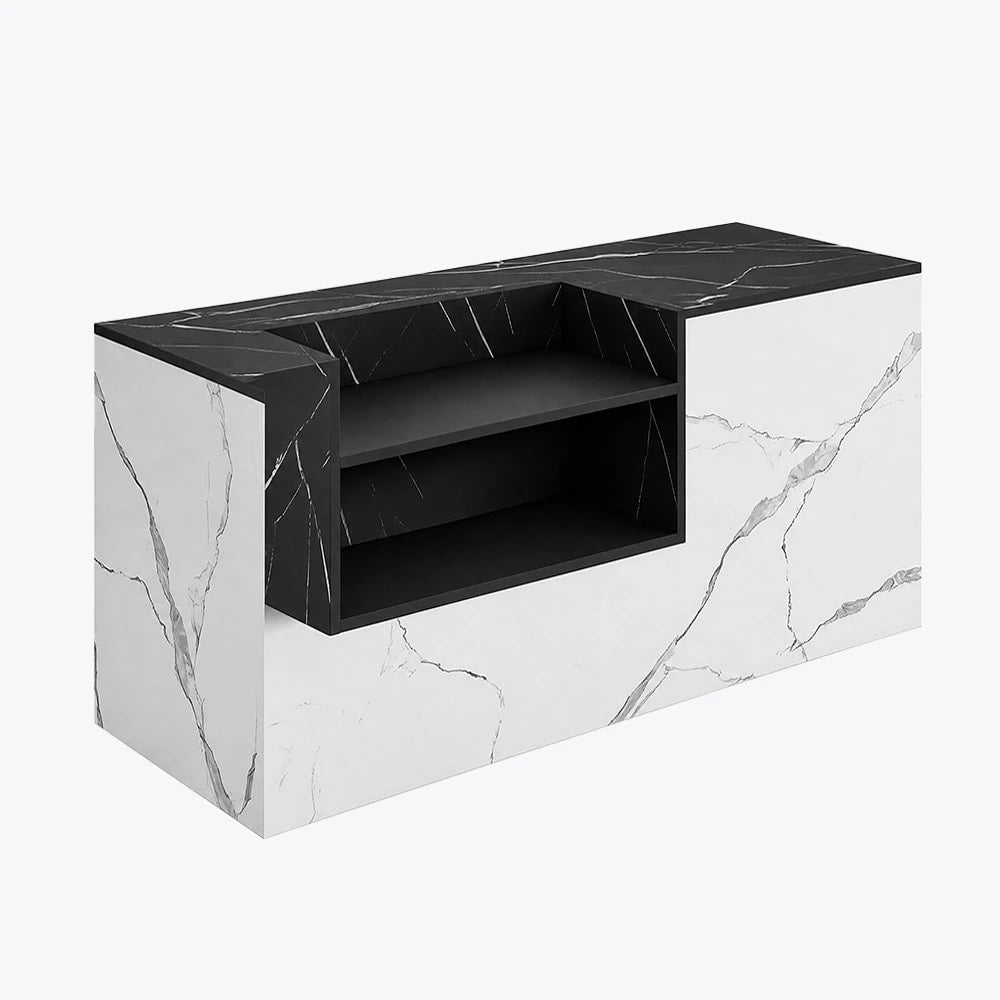 Modern Retail Checkout Counter with Display Shelf Affordable Sales Desk ANZHAP-JDT-2043-mainpictures 5