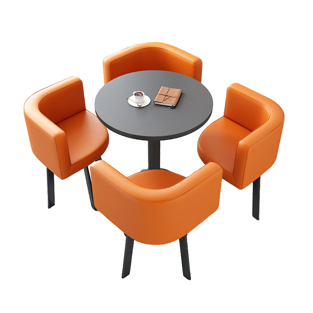 Modern Round Nesting Table and 4 Chairs Set for Office Cafes - ANZHAP JDZH-2022 Main picture 08