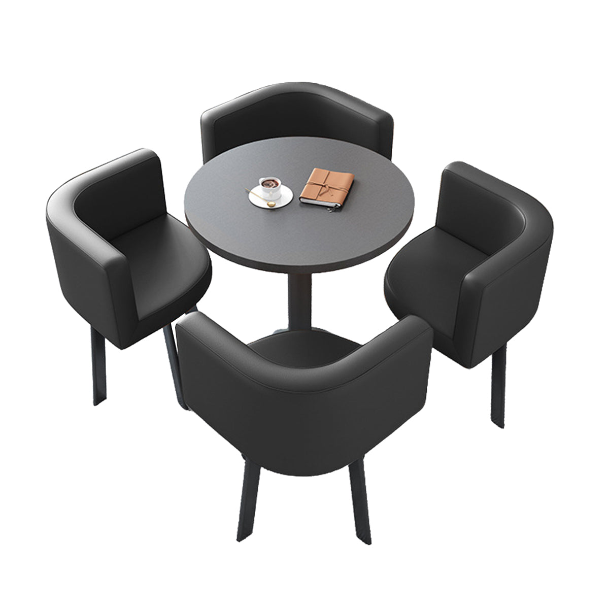 Modern Round Nesting Table and 4 Chairs Set for Office Cafes - ANZHAP JDZH-2022 Main picture 11