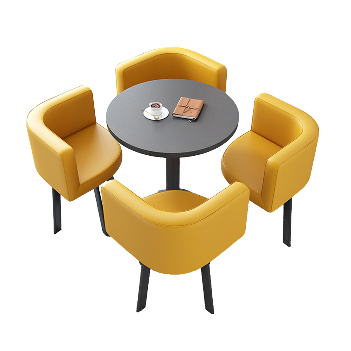 Modern Round Nesting Table and 4 Chairs Set for Office Cafes - ANZHAP JDZH-2022 Main picture 13