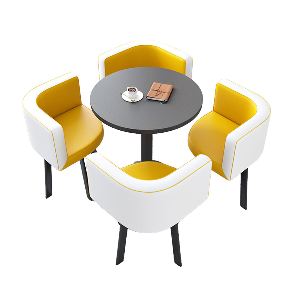 Modern Round Nesting Table and 4 Chairs Set for Office Cafes - ANZHAP JDZH-2022 Main picture 15