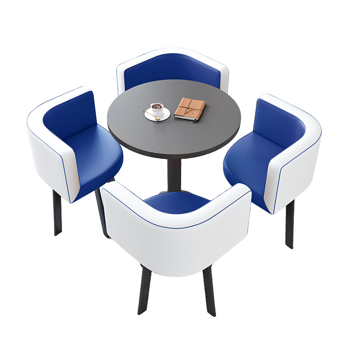 Modern Round Nesting Table and 4 Chairs Set for Office Cafes - ANZHAP JDZH-2022 Main picture 17
