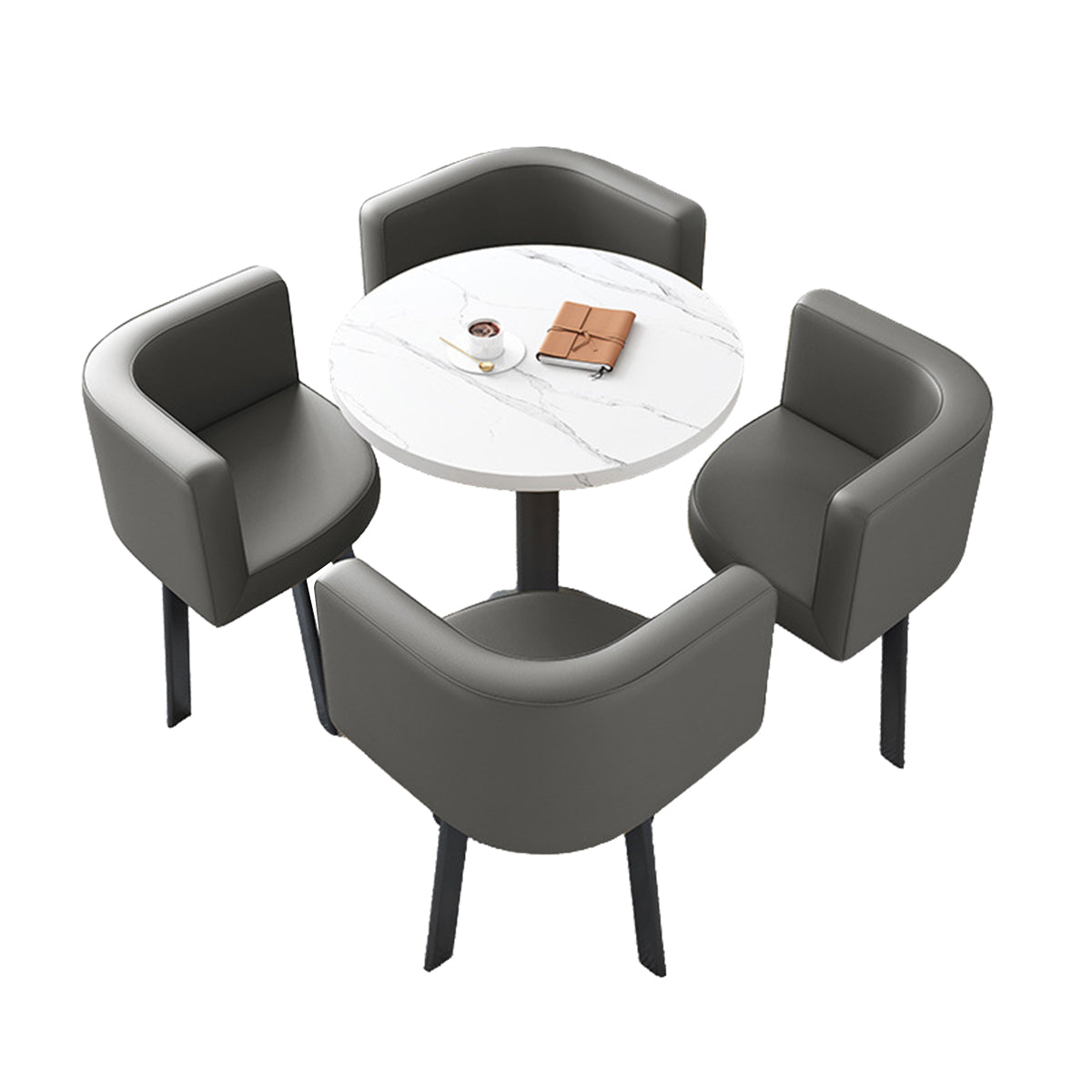 Modern Round Nesting Table and 4 Chairs Set for Office Cafes - ANZHAP JDZH-2022 Main picture 21