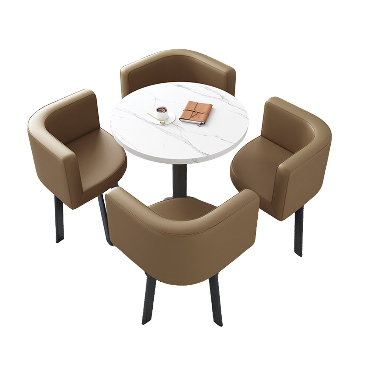 Modern Round Nesting Table and 4 Chairs Set for Office Cafes - ANZHAP JDZH-2022 Main picture 23