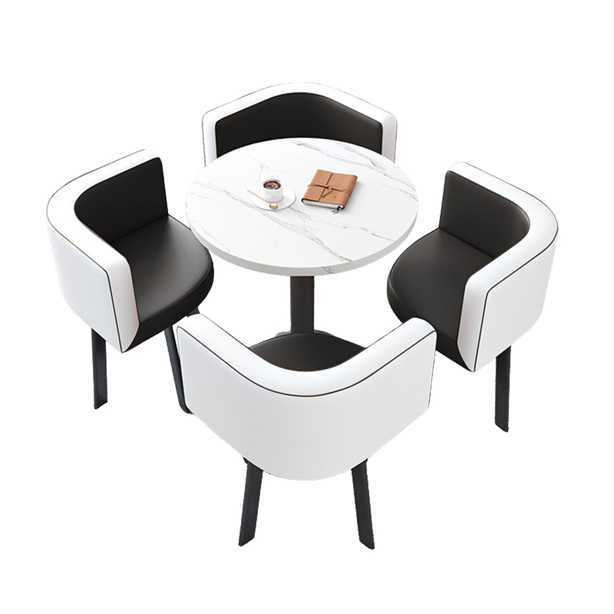 Modern Round Nesting Table and 4 Chairs Set for Office Cafes - ANZHAP JDZH-2022 Main picture 28