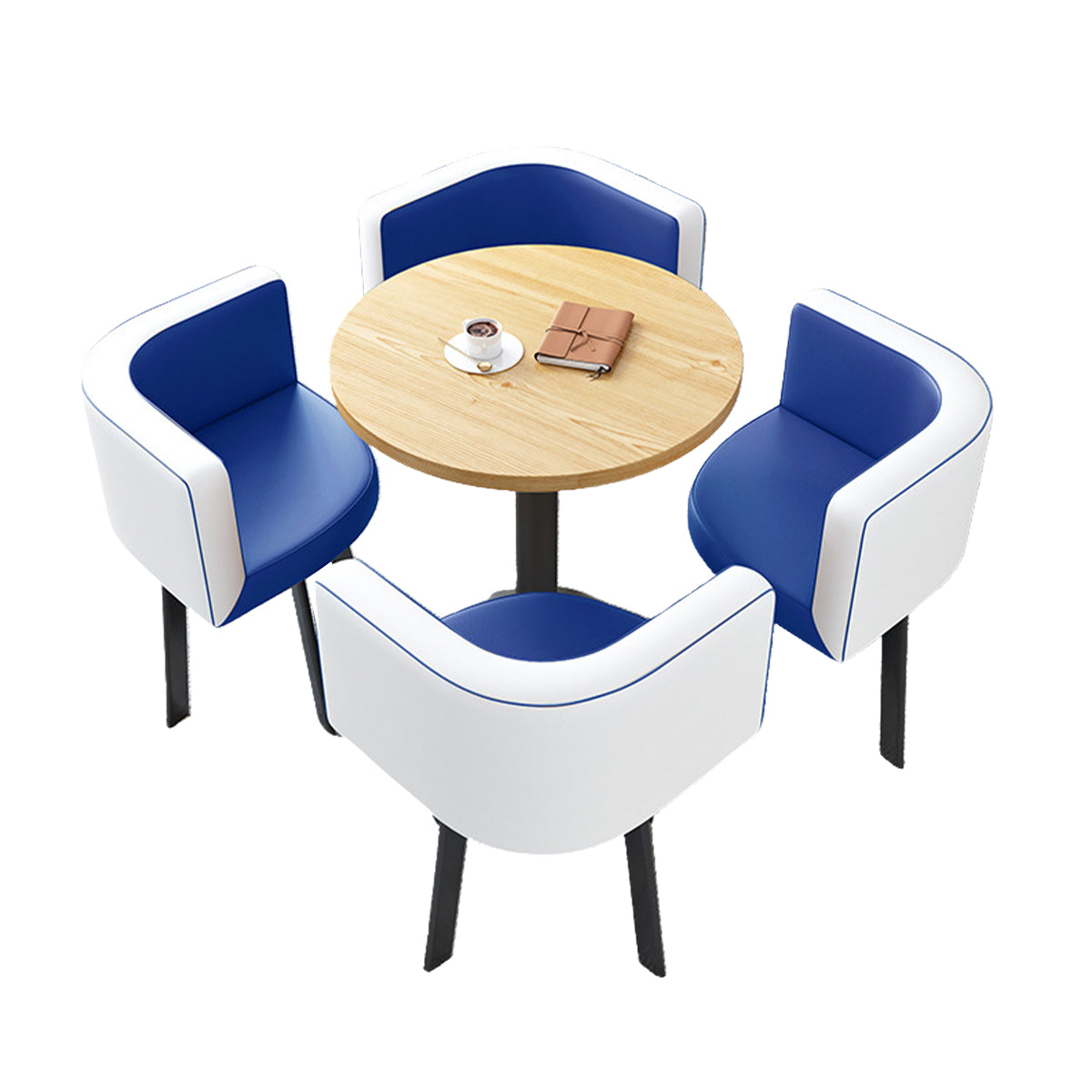 Modern Round Nesting Table and 4 Chairs Set for Office Cafes - ANZHAP JDZH-2022 Main picture 38