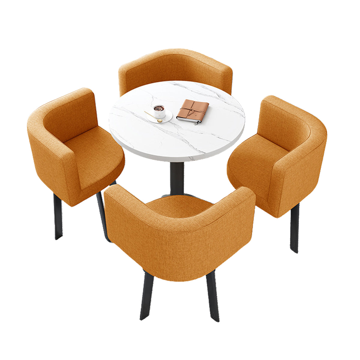Modern Round Nesting Table and 4 Chairs Set for Office Cafes - ANZHAP JDZH-2022 Main picture 49