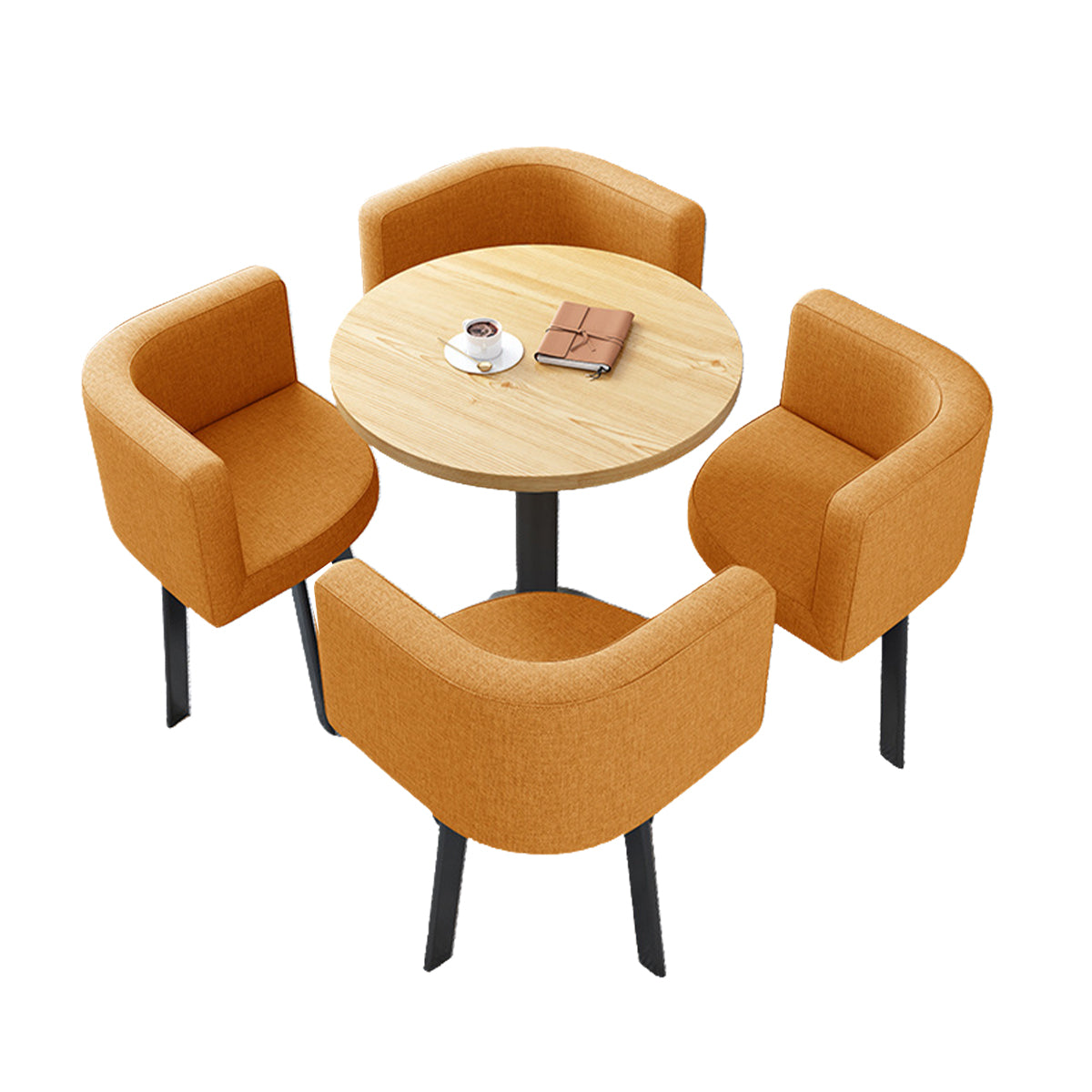 Modern Round Nesting Table and 4 Chairs Set for Office Cafes - ANZHAP JDZH-2022 Main picture 55
