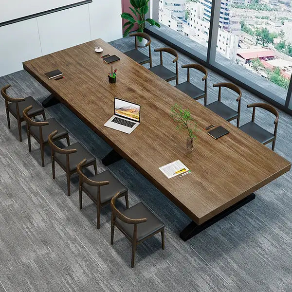 Oak Meeting Table Rectangular Wood Meeting Table ANZHAP-HYZ-7200-mainpictures 5