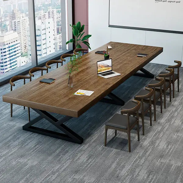 Oak Meeting Table Rectangular Wood Meeting Table ANZHAP-HYZ-7200-mainpictures 8