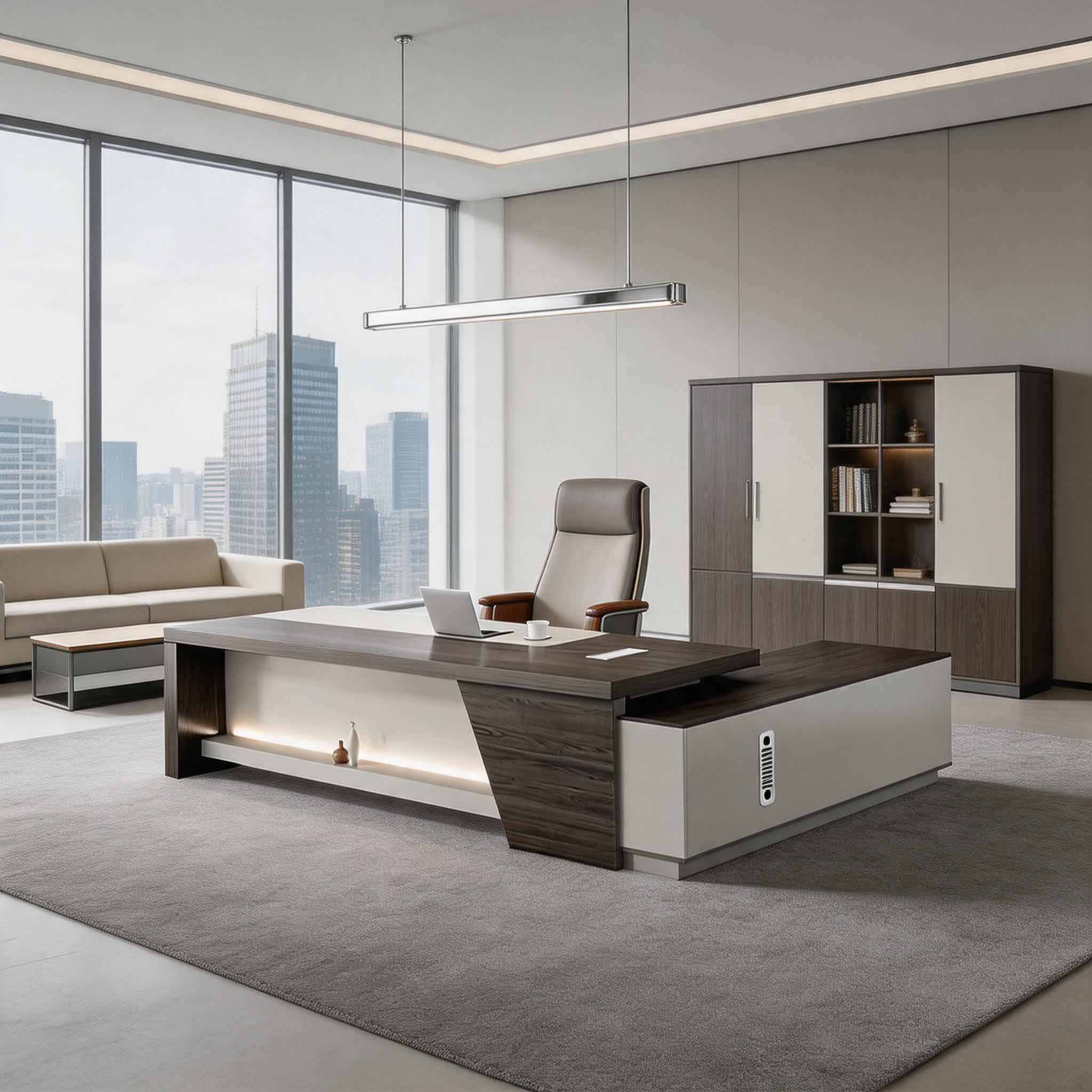 Office Desk with Return - Professional Boss Office Desk ANZHAP-LBZ-040-24-mainpictures 7 1
