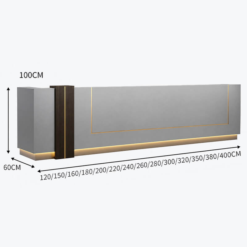 Office Furniture Reception Counter for Modern Workspaces - Dimensions