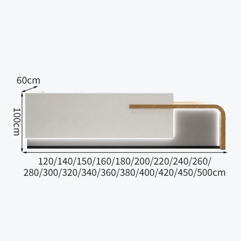 Office Receptionist Desk for Modern Reception Areas - Dimensions 1