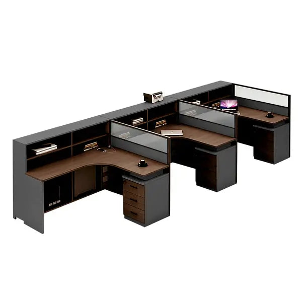 Professional L-Shaped Shared Office Desk - Flex Workstation ANZHAP-BGZ-2013-mainpictures 105
