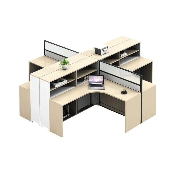Professional L-Shaped Shared Office Desk - Flex Workstation ANZHAP-BGZ-2013-mainpictures 123