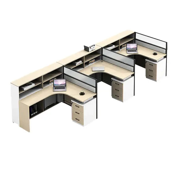 Professional L-Shaped Shared Office Desk - Flex Workstation ANZHAP-BGZ-2013-mainpictures 131
