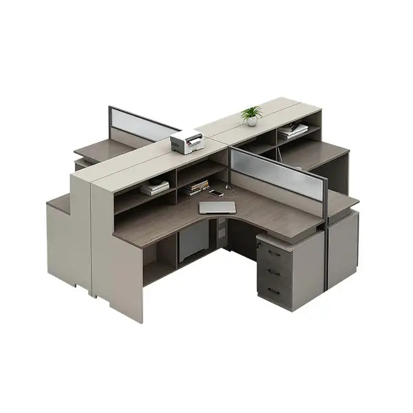 Professional L-Shaped Shared Office Desk - Flex Workstation ANZHAP-BGZ-2013-mainpictures 148