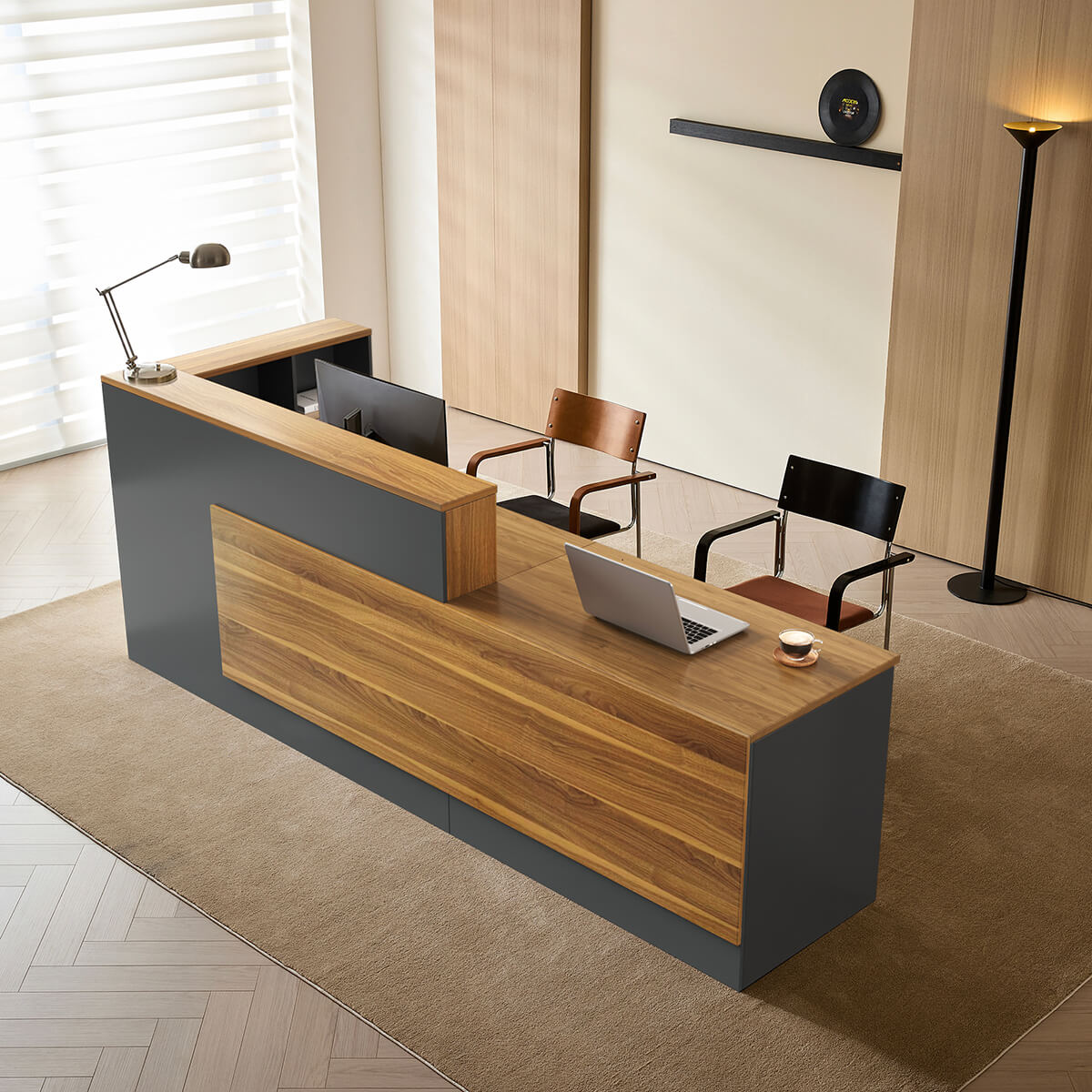 Professional L-Shaped Welcome Desk for Modern Companies - ANZHAP JDT-2215 Main picture 5