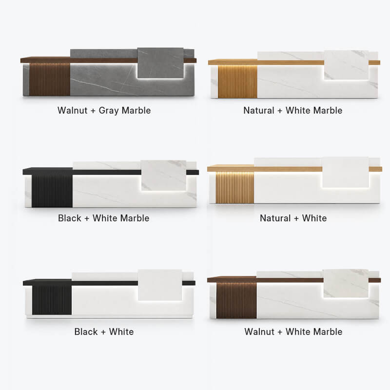 Reception Desk for Contemporary Hotel and Office Spaces - Color Options