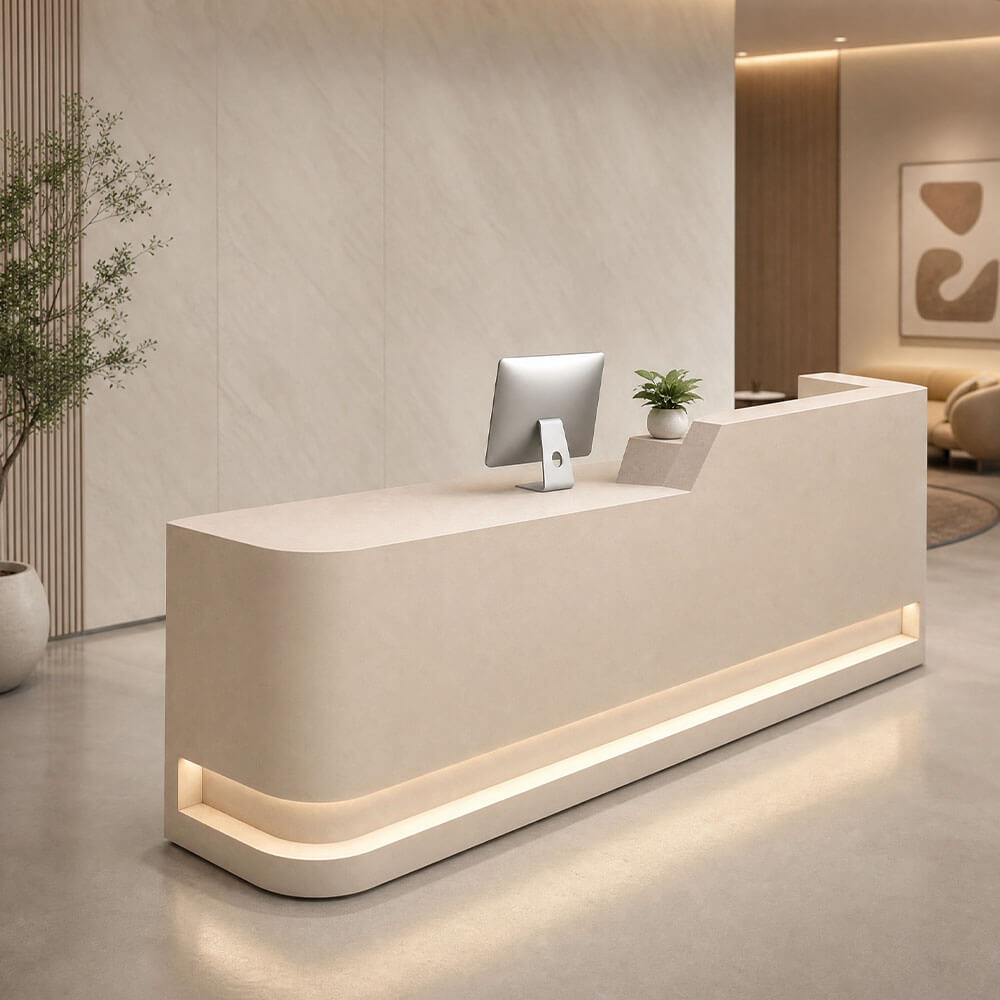 Reception Desk for Modern Beauty Salon and Commercial Spaces-JDT-C004-Dimension