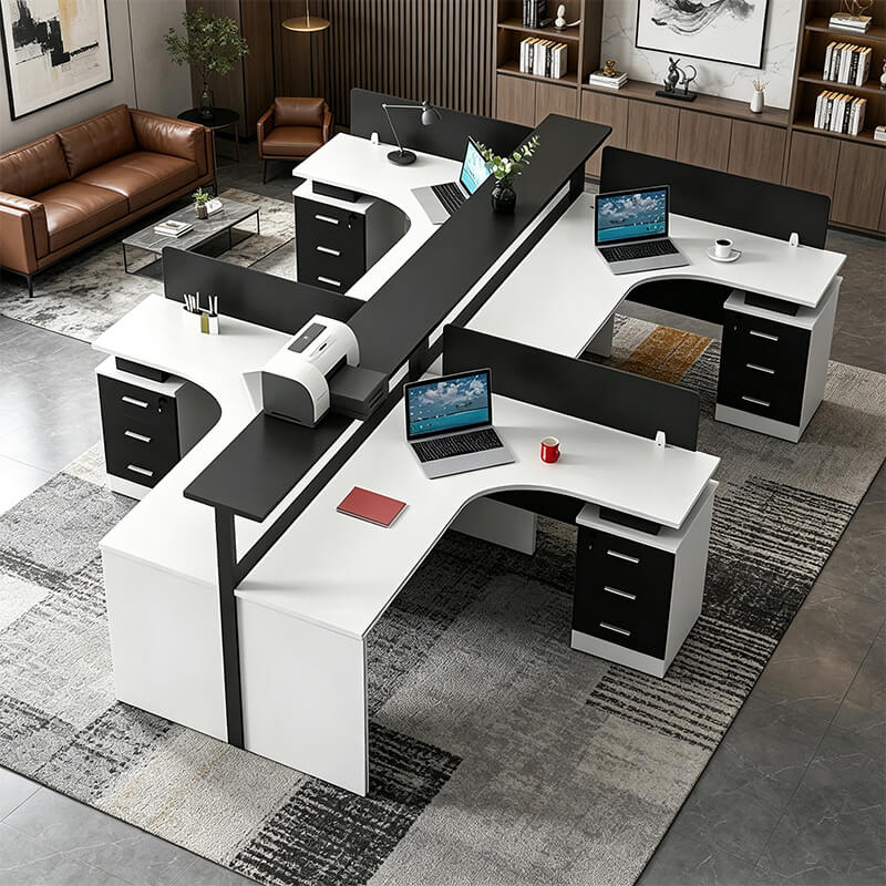 Scandi L-Shaped Desk - White Aesthetic Minimalist PC Desk ANZHAP-BGZ-2064-mainpictures 18