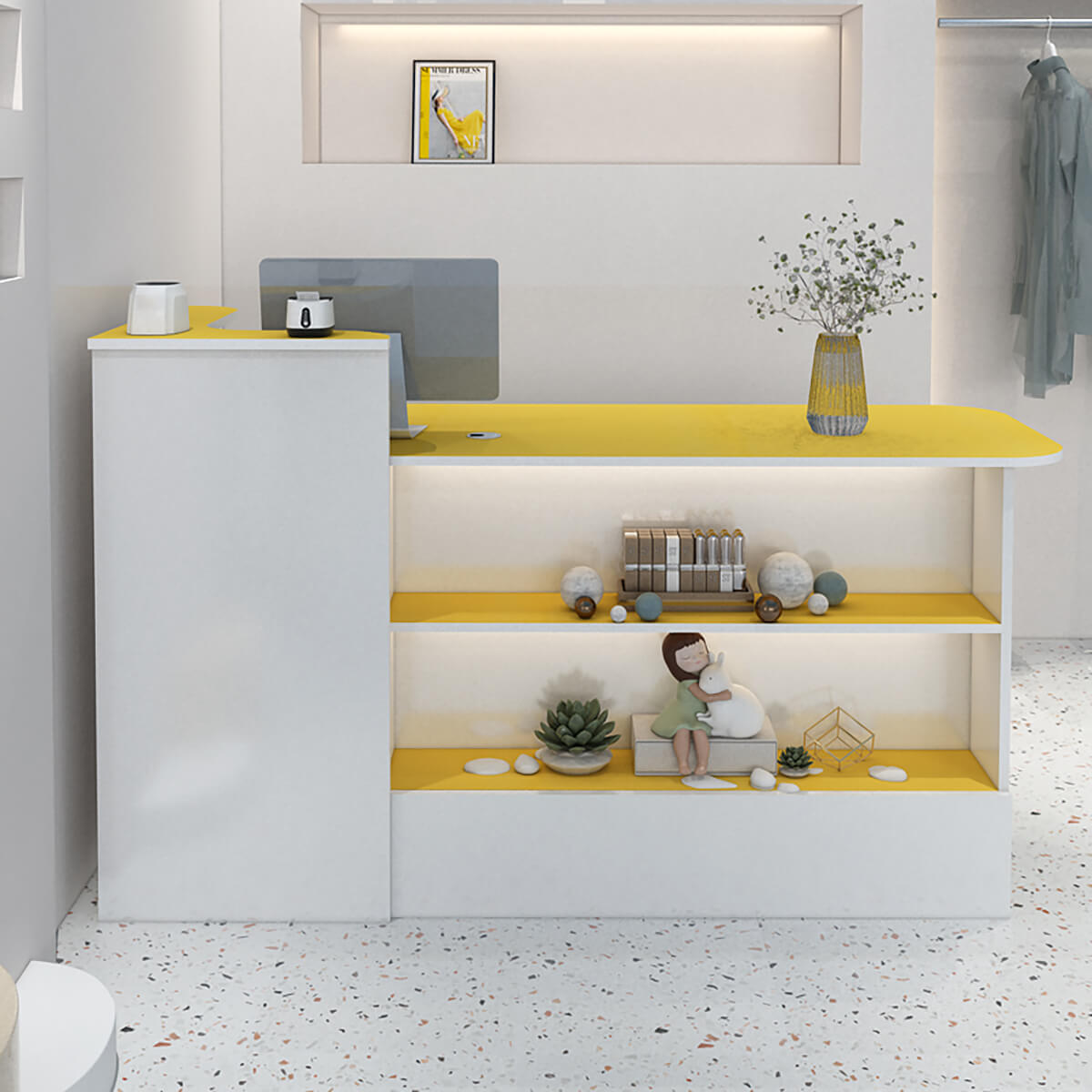 Sleek Straight Reception Desk for Compact Entrance Halls ANZHAP JDT-104 Main picture 15