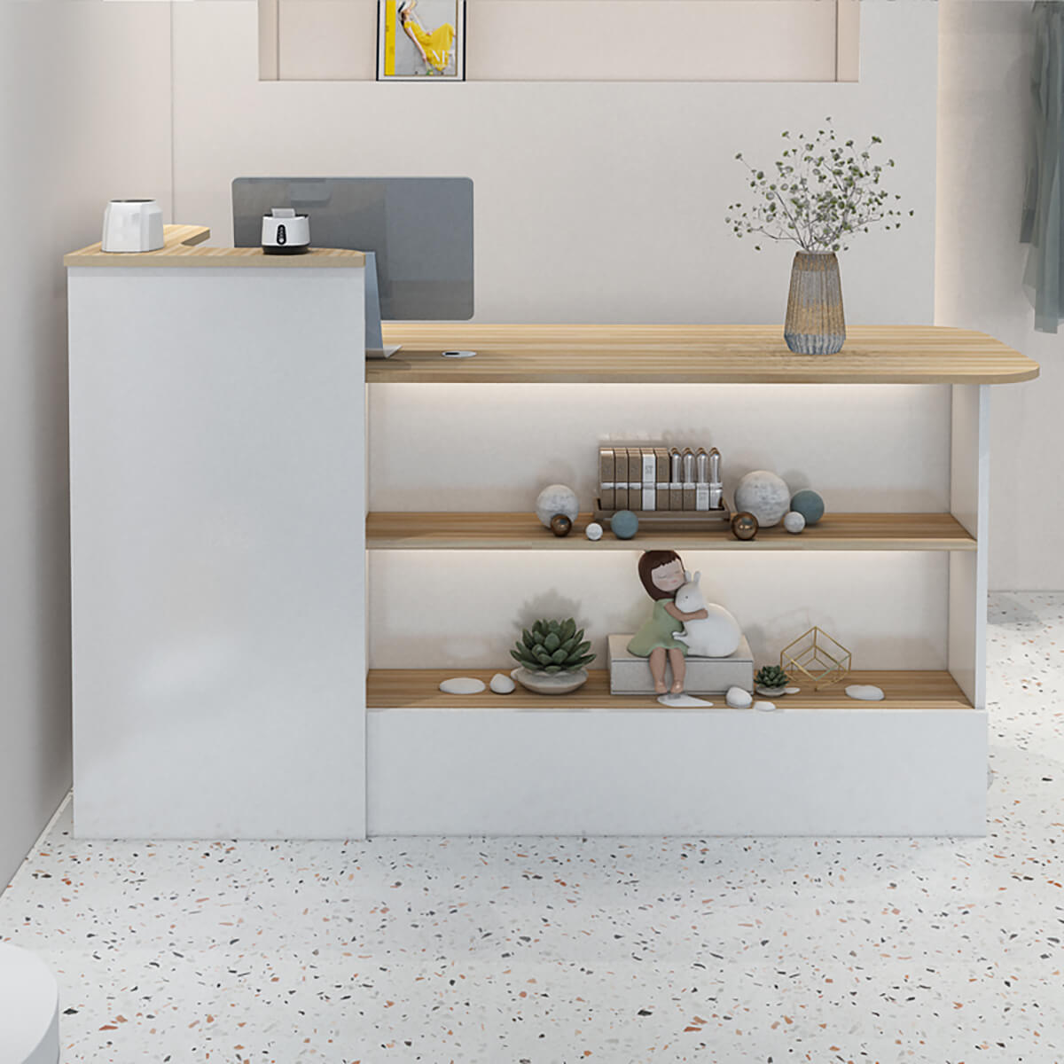 Sleek Straight Reception Desk for Compact Entrance Halls ANZHAP JDT-104 Main picture 18