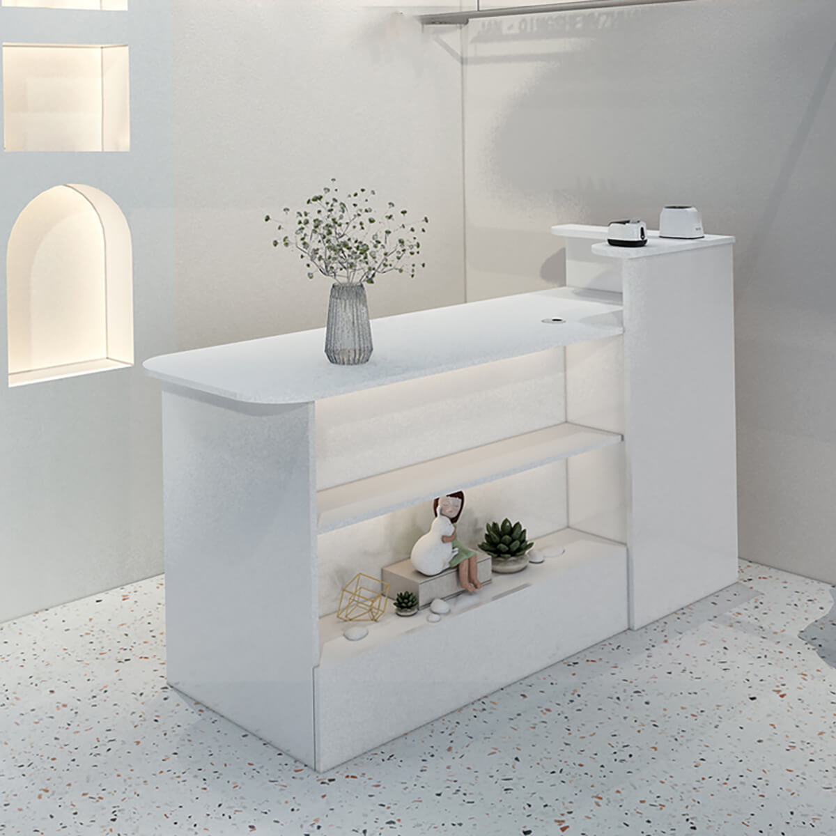 Sleek Straight Reception Desk for Compact Entrance Halls ANZHAP JDT-104 Main picture 20