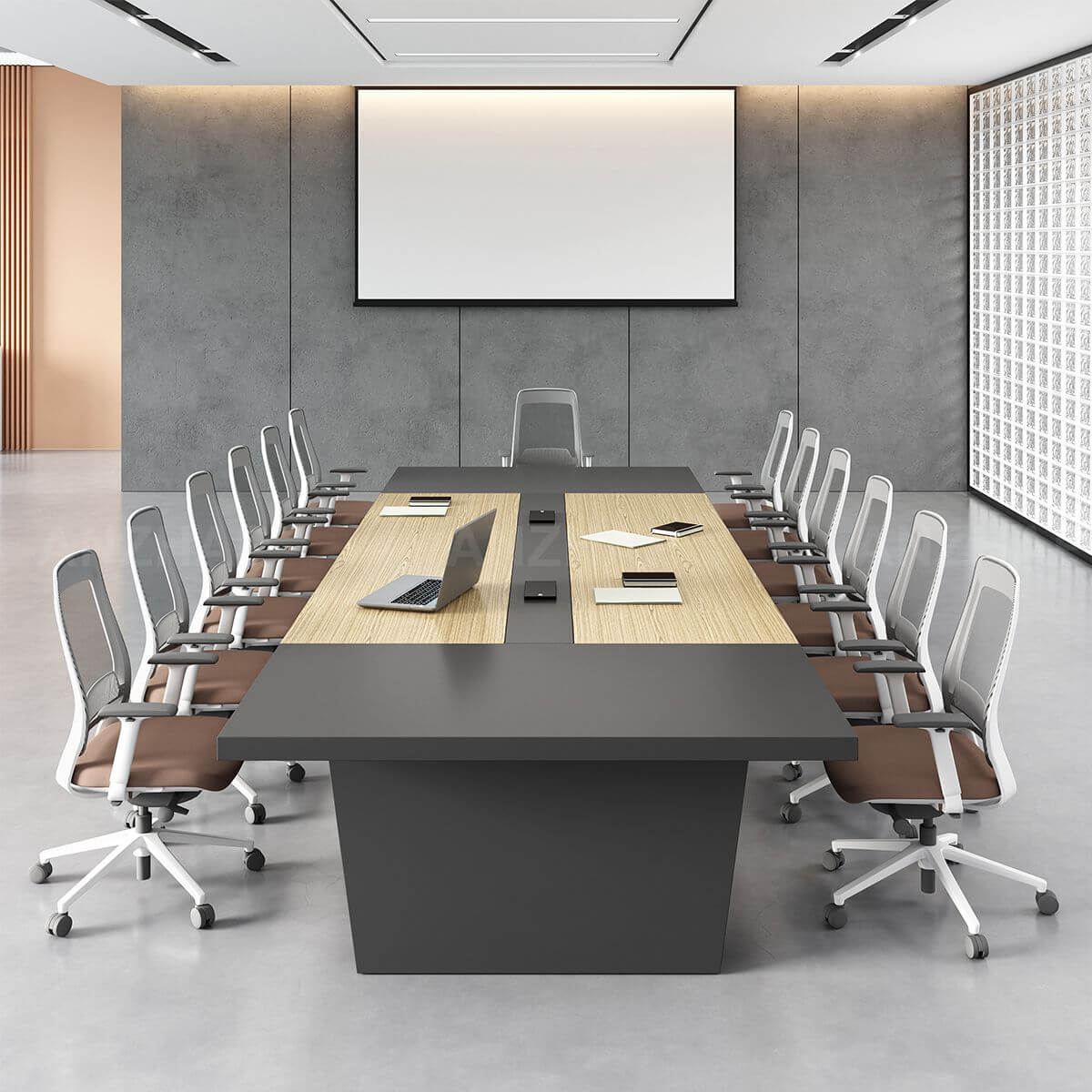 Stylish Two-Tone Meeting Table for Collaborative Workspaces - ANZHAP HYZ-2038 Main picture 5