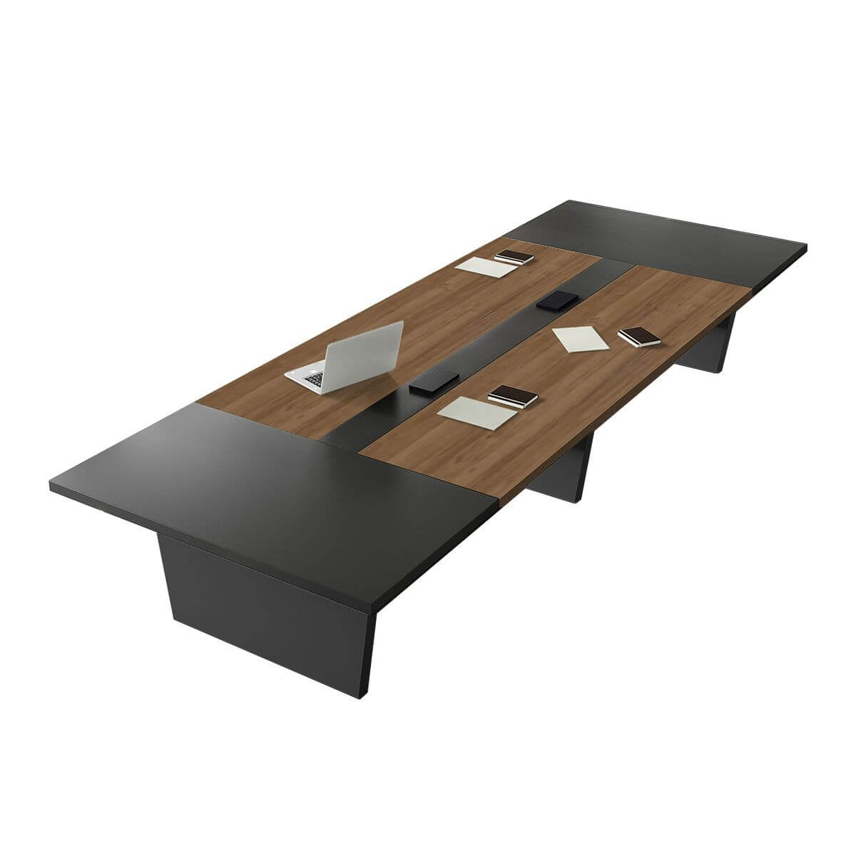 Two-Tone Conference Table with Cable Management – Anzhap-EU