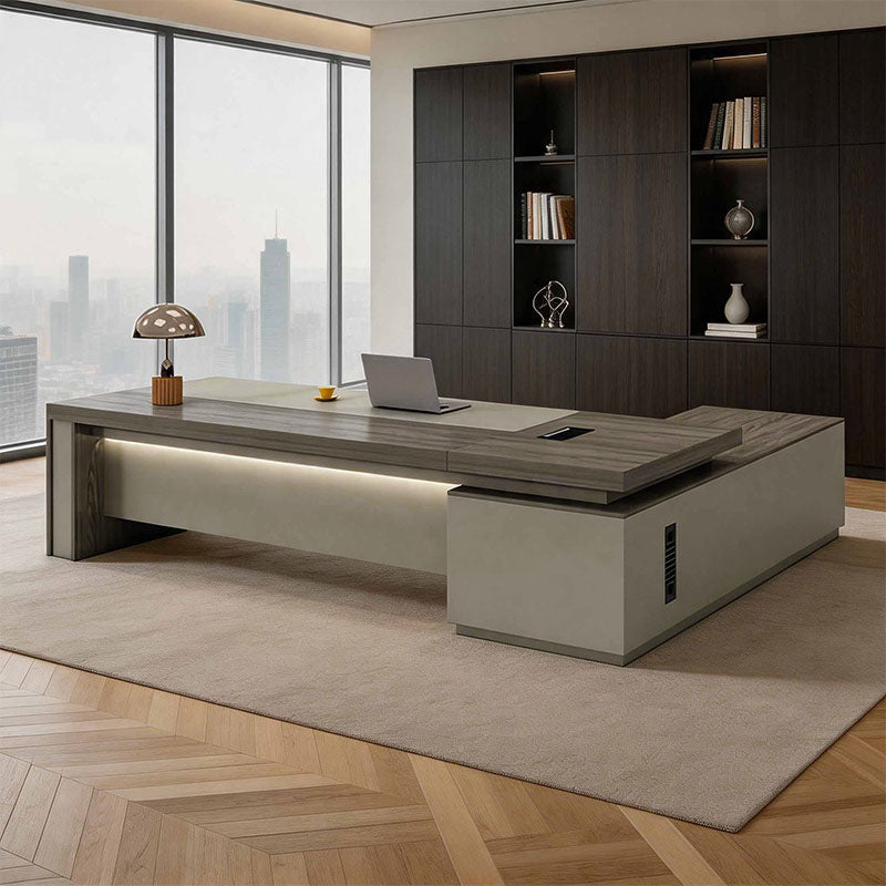 Walnut_Executive_Director_Desk_-_L-Shaped_Boss_Desk_and_Cabinet_Set_-_ANZHAP_LBZ-004_Main_picture12